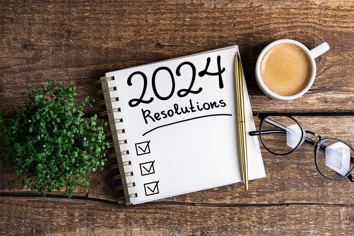 2024 resolutions checklist on paper