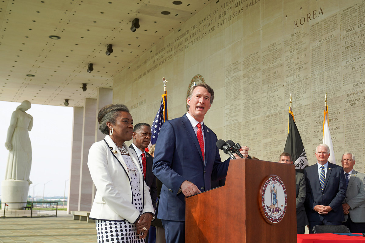 Governor Youngkin at Virginia War Memorial